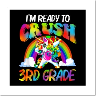 I'm Ready To Crush 3rd Grade Unicorn Back To School Posters and Art